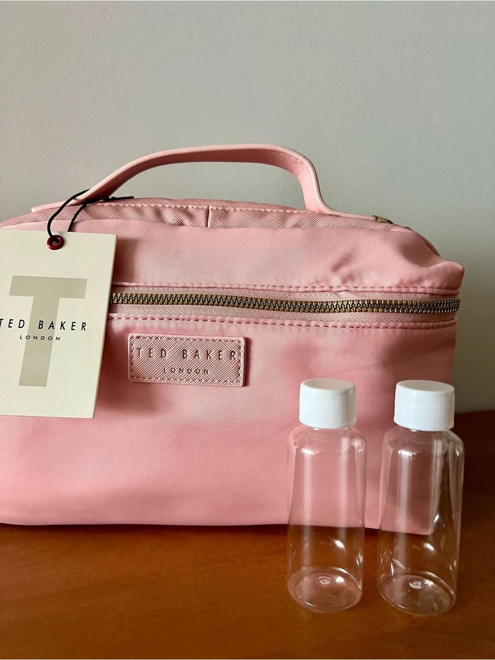 🌸 Ted Baker London Blush Pink Travel Cosmetic Case | Floral Interior | NWT